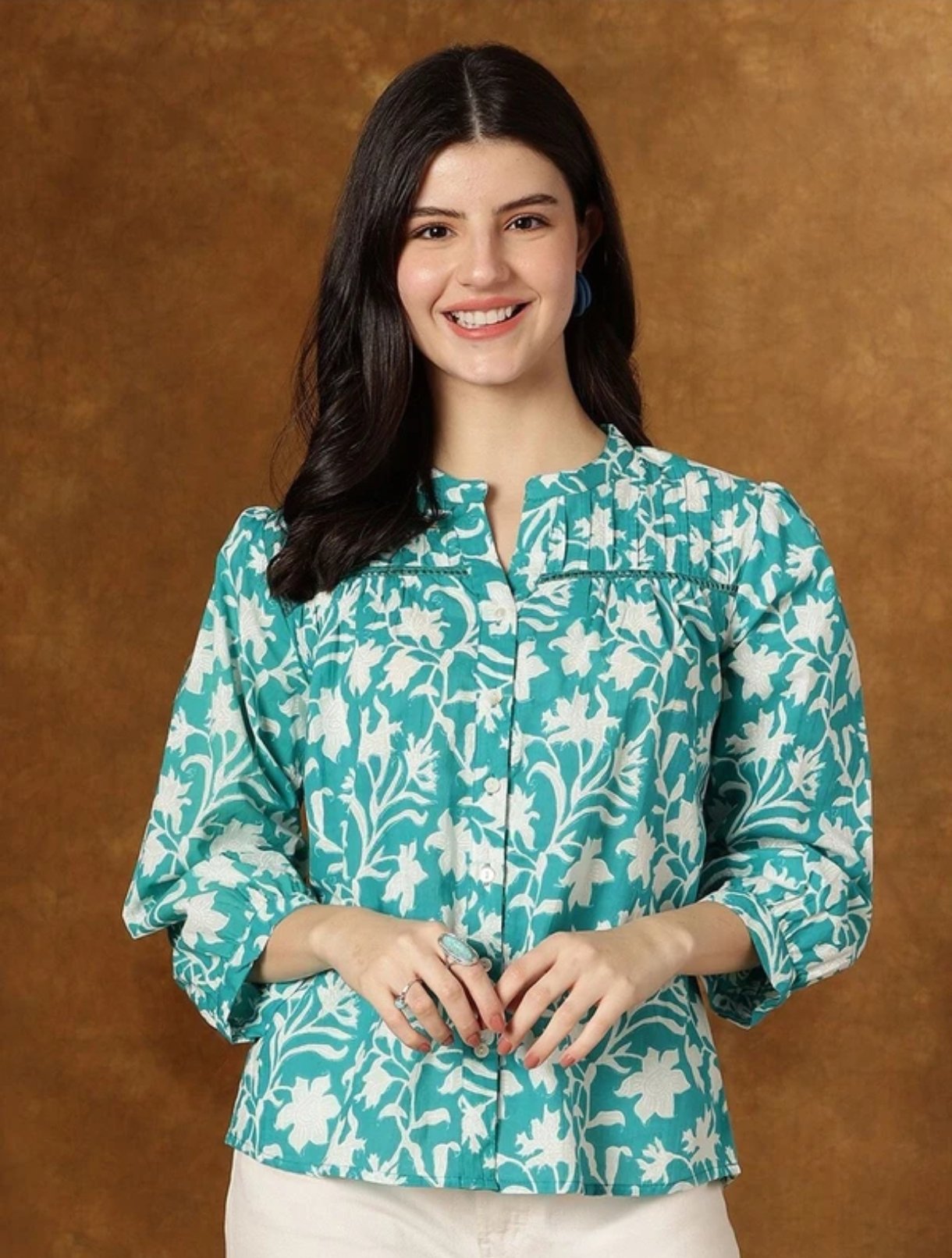 Casual Regular Sleeves Printed Women Multicolor Top on Flipkart photo 3
