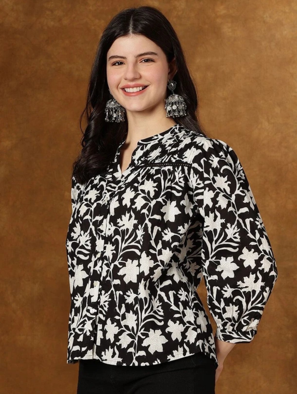 Casual Regular Sleeves Printed Women Multicolor Top on Flipkart photo 5