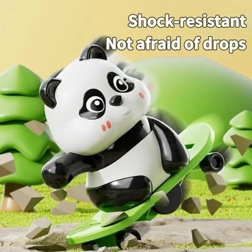 Cute Panda Action Toy Set for Kids – Fun Rotating & Moving Panda Toys, Interactive Play Figures, Safe Educational Toy Gift for Boys & Girls (3PCS Set) photo 2