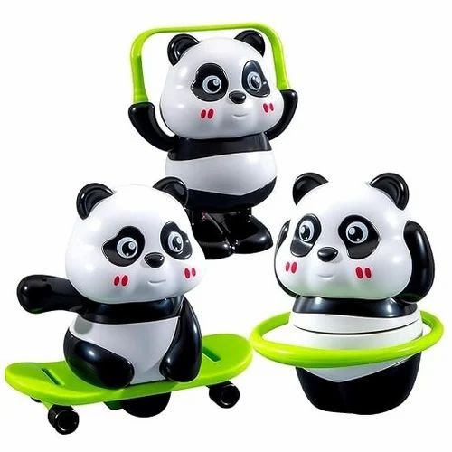 Cute Panda Action Toy Set for Kids – Fun Rotating & Moving Panda Toys, Interactive Play Figures, Safe Educational Toy Gift for Boys & Girls (3PCS Set)